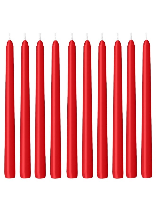 Tall Candles 10-Unscented Dinner Long Candles - Paraffin wax candle for studying with Cotton Wicks - 19 cm Long Burning birthday Candles